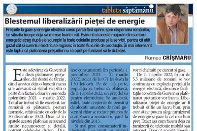Blestemul liberalizării pieței de energie