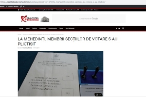 realitateademehedinti.net: PLICTISEALĂ MARE ÎN SECȚIILE DE VOTARE