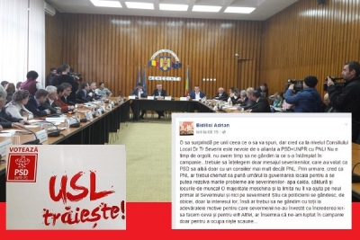 IPOTEZĂ DE TIPUL „USL TRĂIEȘTE”, PENTRU CONSILIUL LOCAL SEVERIN