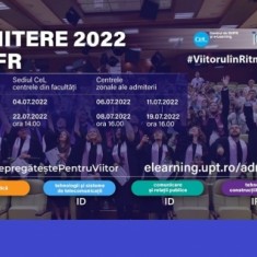 Admitere ID/IFR 2022! Fii student al Universității Politehnica Timișoara la distanță!