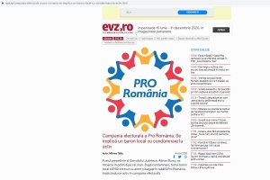 evz.ro: Campania electorala a Pro Rom&acirc;nia Mehedinți