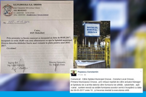 SPITALUL DIN ORȘOVA, ATACAT DE FLORICOLA