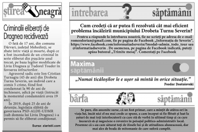 BÂRFA, ÎNTREBAREA, MAXIMA ȘI ȘTIREA NEAGRĂ